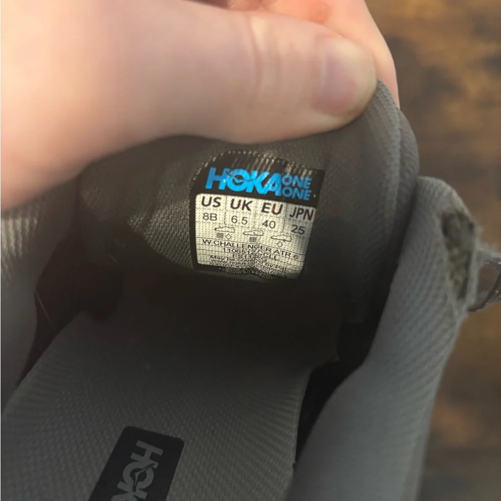 Hoka Gray and Coral Athletic Shoes - Picture 5 of 6